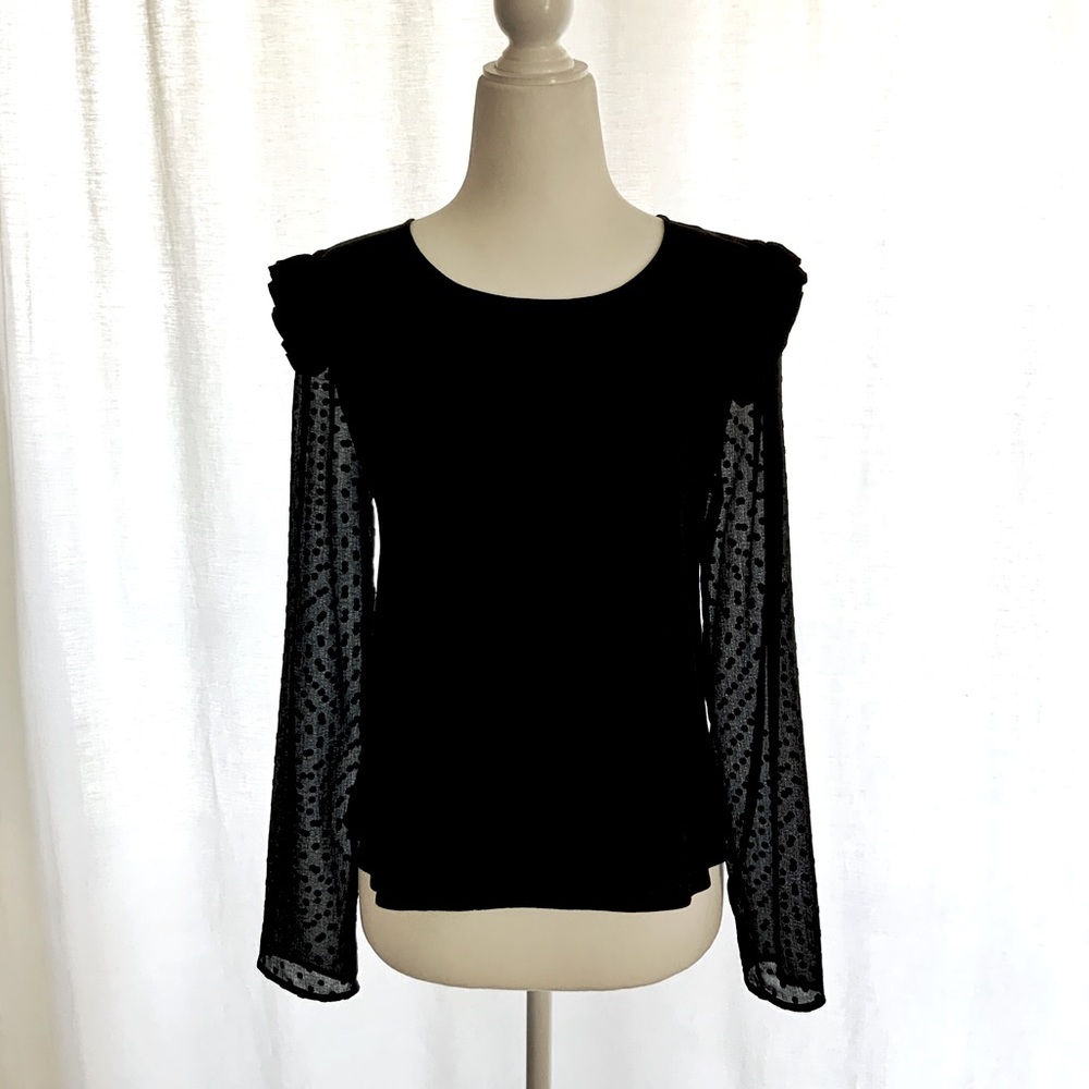 ZARA| Swiss Dot Blouse
